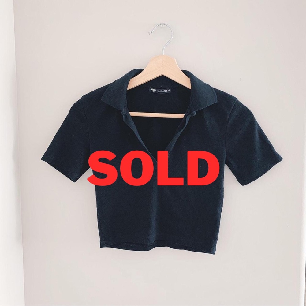 ZARA RIB POLO TEE